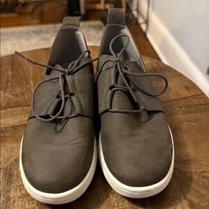 Eileen Fisher Kipling Tumbled Gray Nubuck Sneakers 7